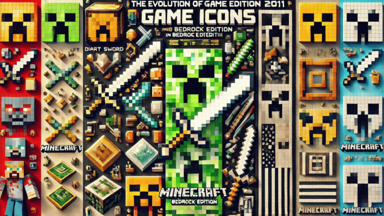 minecraft: bedrock edition (2011) game icons banners