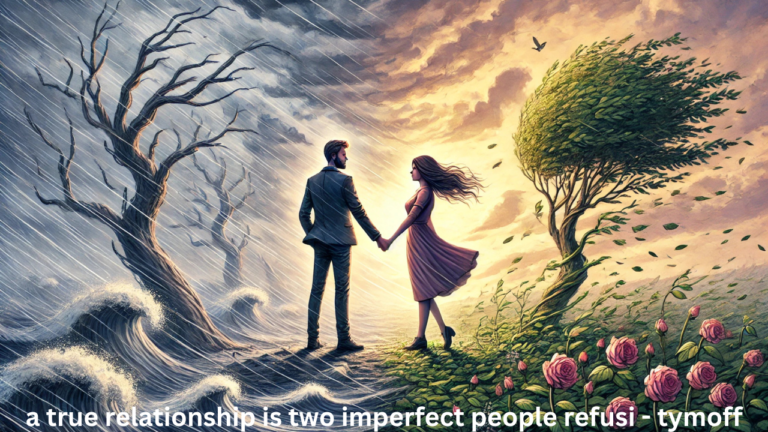 a true relationship is two imperfect people refusi - tymoff